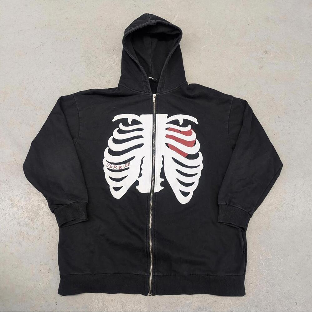 Aelfric Eden Skeleton Print Designer Hoodie Sweater